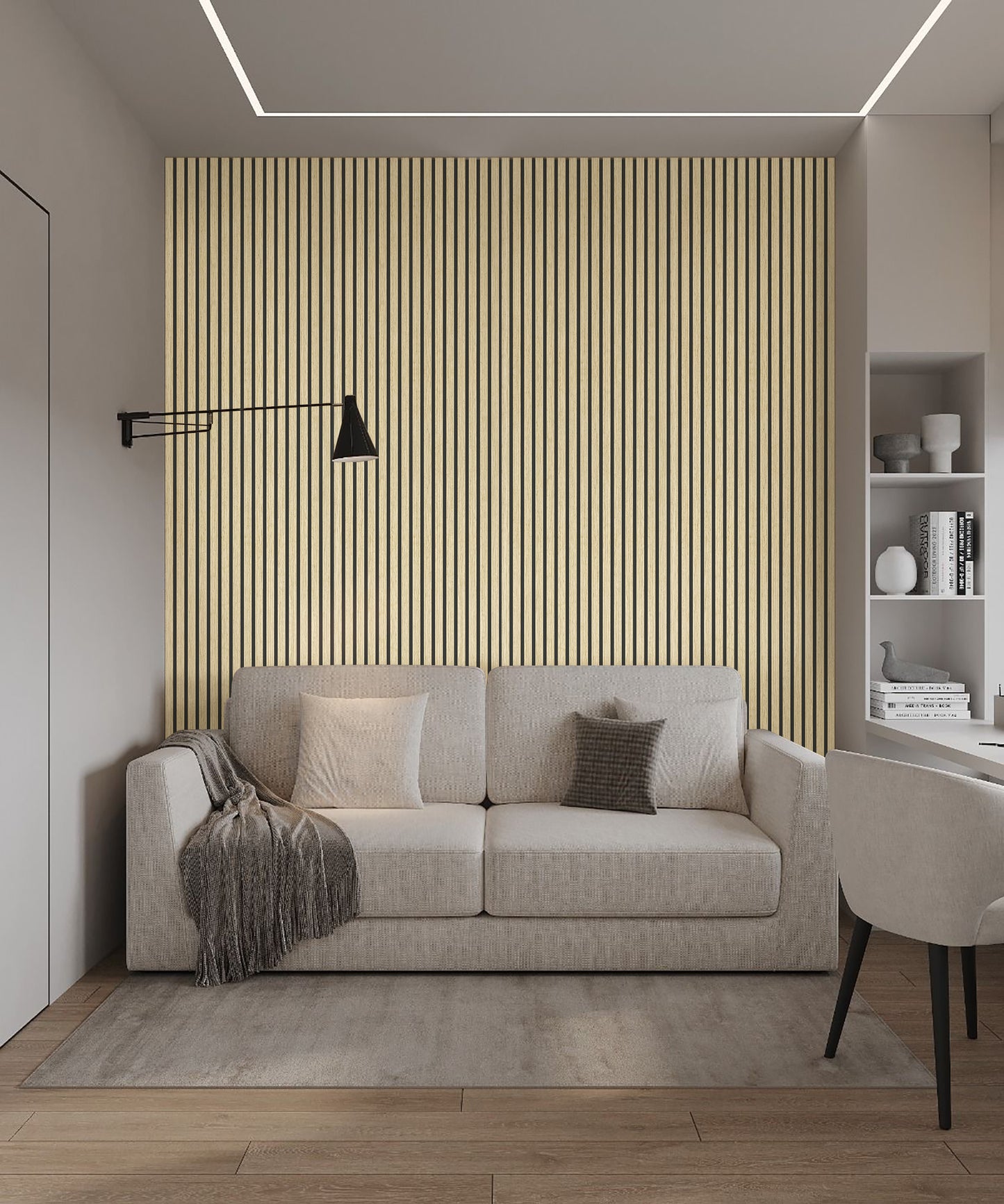 -64% NATURE Akustični drveni paneli 270x60 cm - Hrast