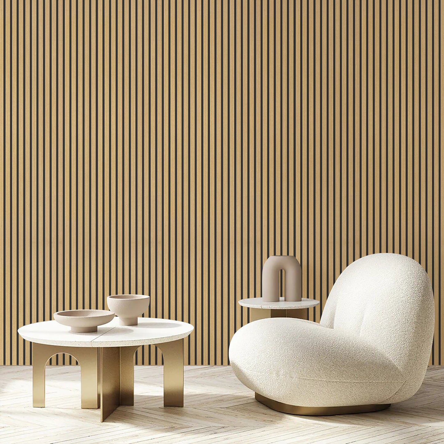 -50% NATURE Akustični drveni paneli 240x60 cm - Tamni Hrast