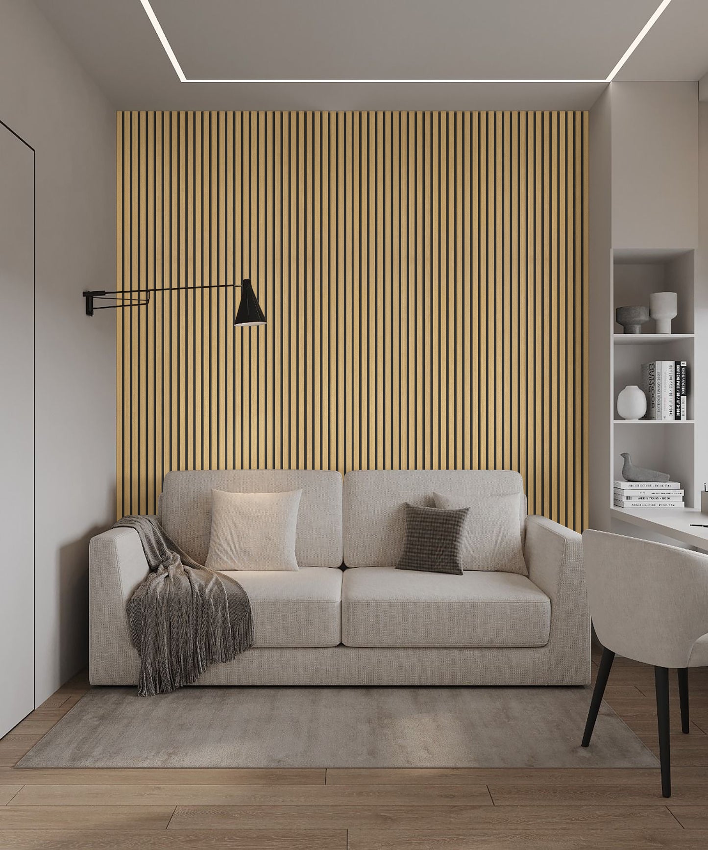 -50% NATURE Akustični drveni paneli 240x60 cm - Tamni Hrast