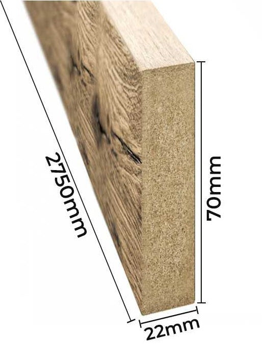 Dekorativne lajsne 22x70 mm - Hrast Wotan